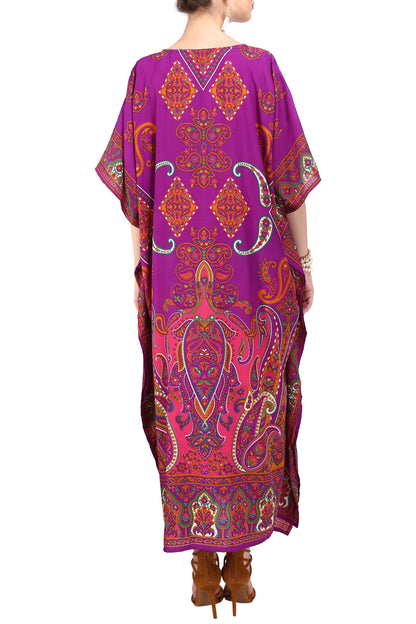 Women Long Kaftan Summer Holiday Caftan Dress in 4 Colors - S to 3XL