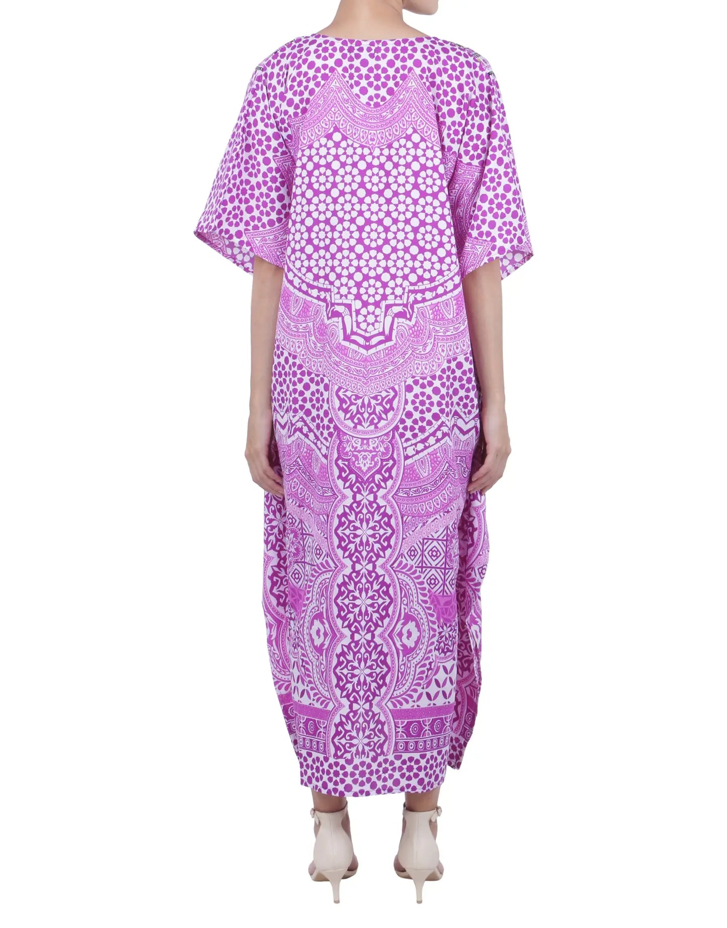 Women Long Kaftans Summer Holiday Caftan Dress 4 Colors S-3XL