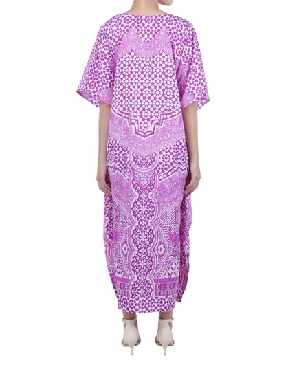 Women Long Kaftans Summer Holiday Caftan Dress 4 Colors S-3XL