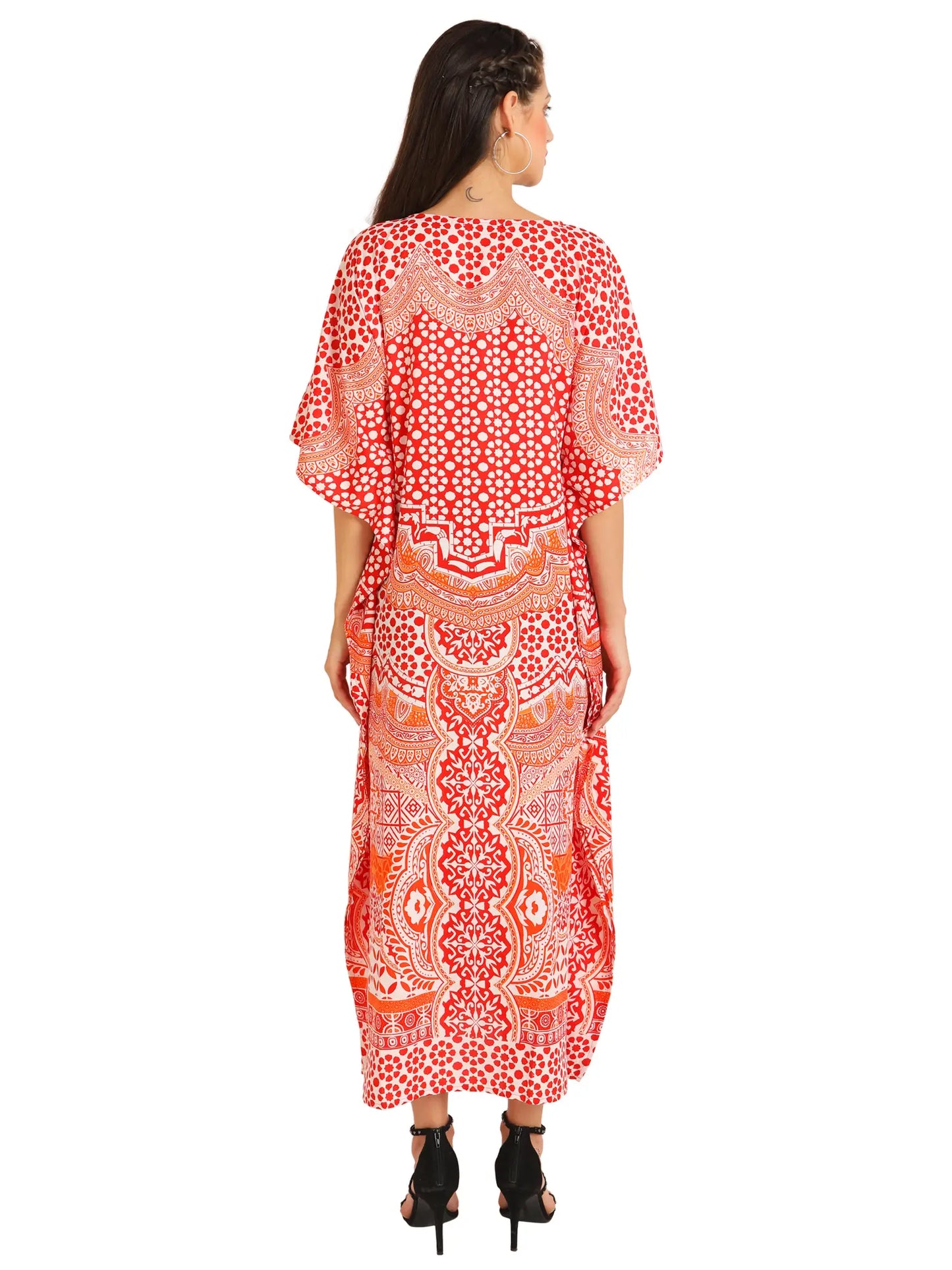 Women Long Kaftans Summer Holiday Caftan Dress 4 Colors S-3XL