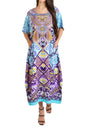 Women Long Kaftans Summer Holiday Caftan Dress 3 Colors S-3XL