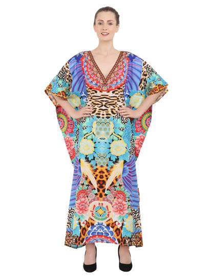 Women Long Kaftans Summer Holiday Caftan Dress Multicolor S-3XL