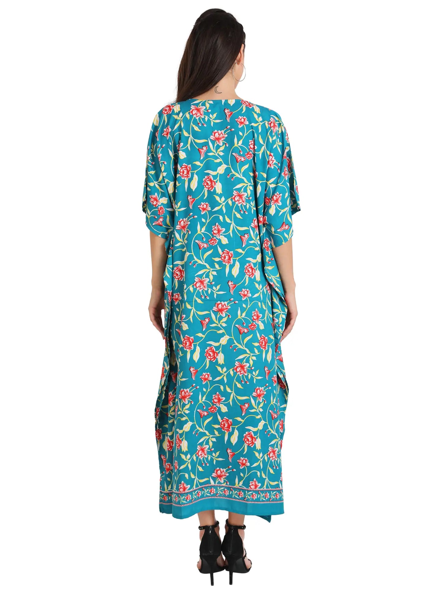 Women Long Kaftans Summer Holiday Caftan Dress 3 Colors S-3XL