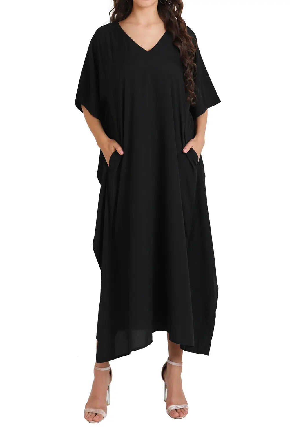 Women Long Kaftans Summer Holiday Caftan Dress 5 Colors S-3XL