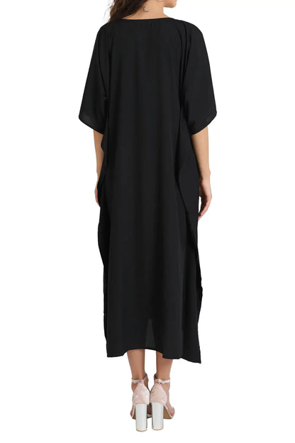 Women Long Kaftans Summer Holiday Caftan Dress 5 Colors S-3XL