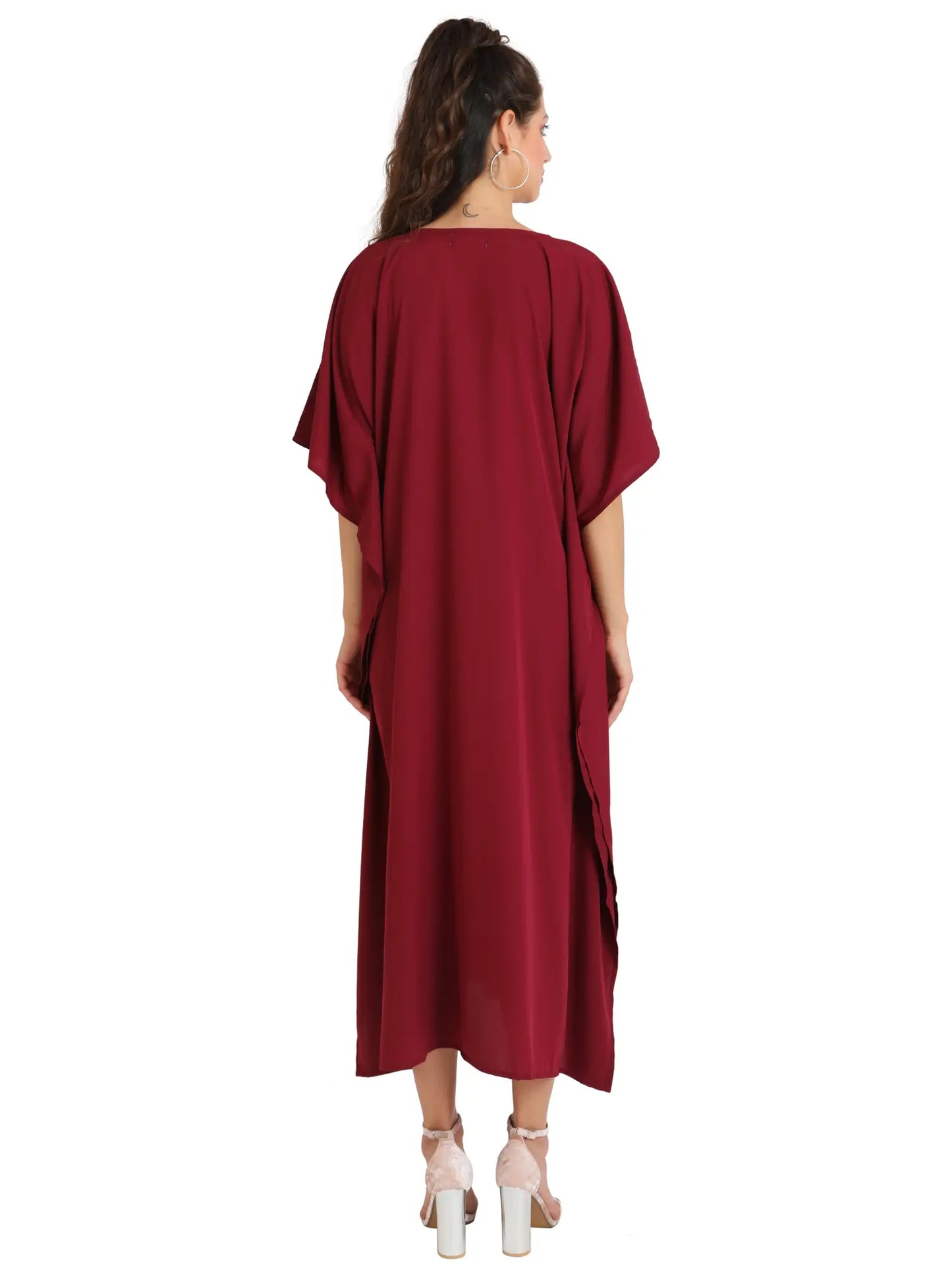 Women Long Kaftans Summer Holiday Caftan Dress 5 Colors S-3XL