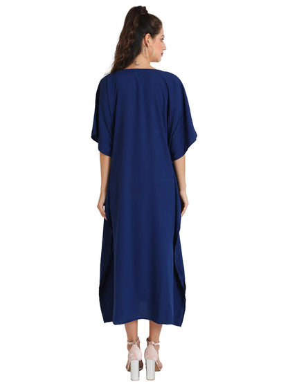 Women Long Kaftans Summer Holiday Caftan Dress 5 Colors S-3XL
