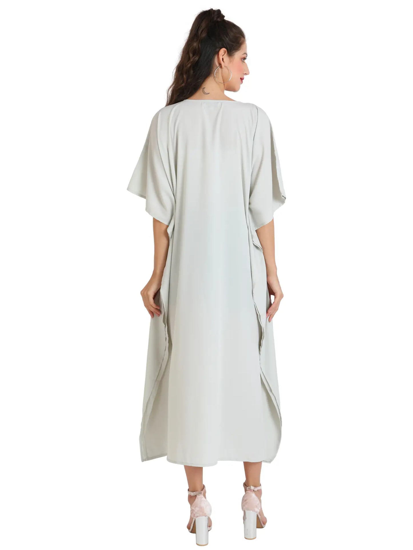 Women Long Kaftans Summer Holiday Caftan Dress 5 Colors S-3XL