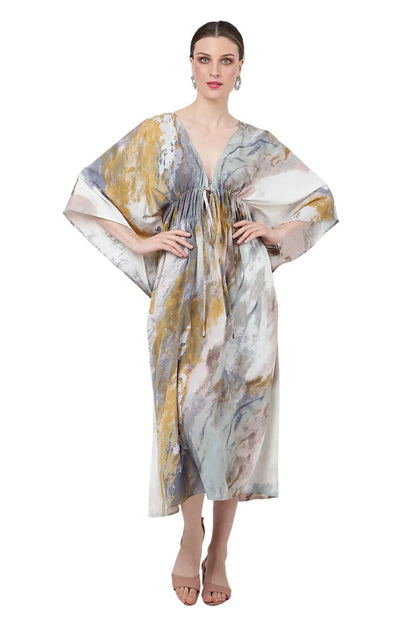 Women Midi Kaftans Summer Holiday Caftan Dress Multicolor S-3XL