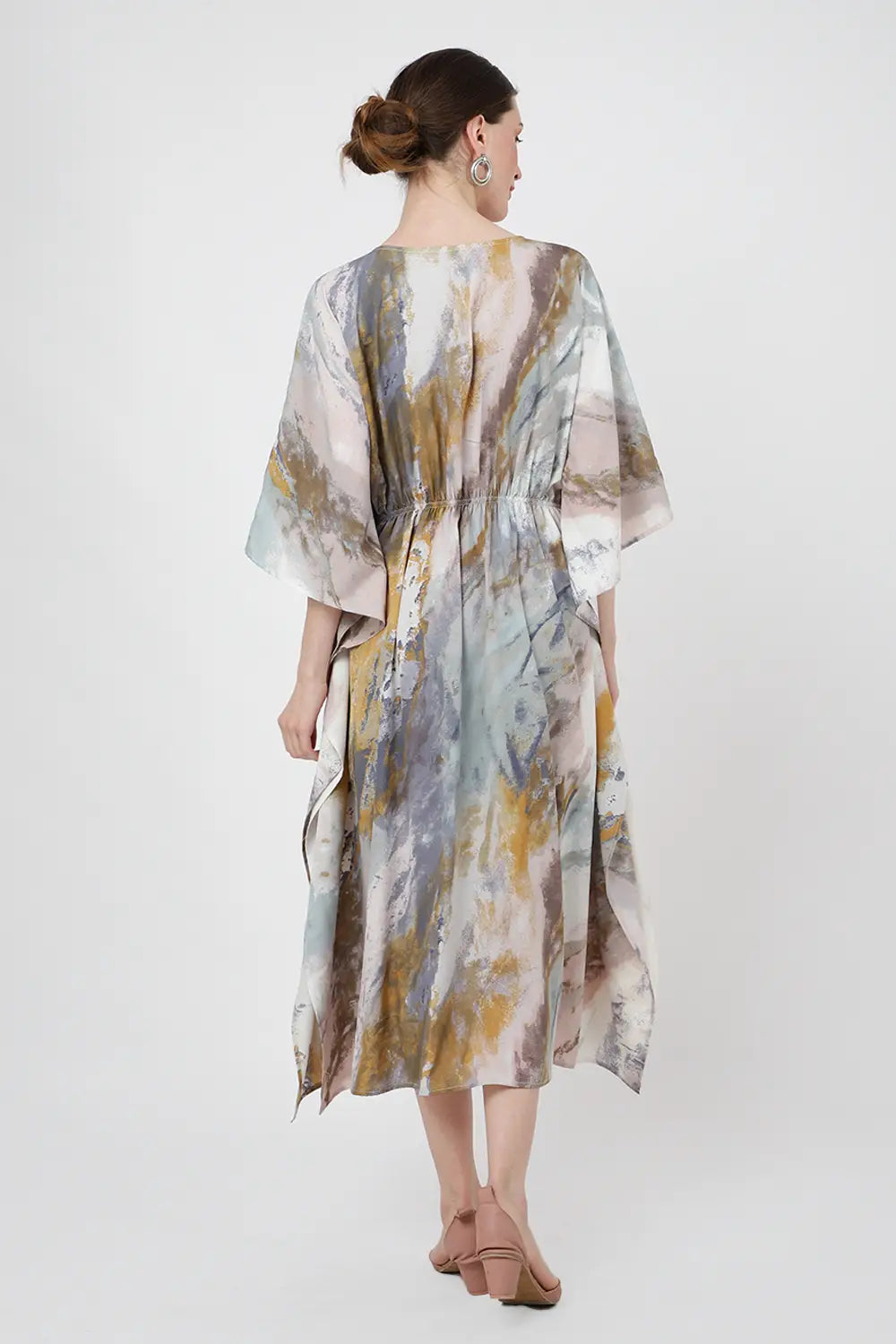 Women Midi Kaftans Summer Holiday Caftan Dress Multicolor S-3XL