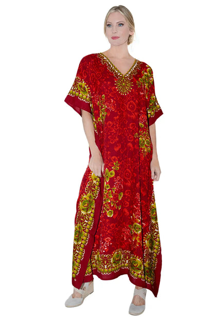 Women Long Kaftan Summer Holiday Caftan Dress in 6 Colors - S to 3XL
