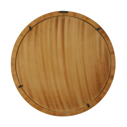 18" Round Black & White Striped Radial Pattern Wall Mirror