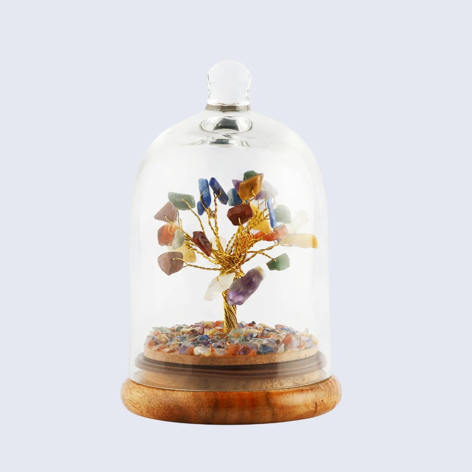 Healing Crystal Tree Rainbow with Dome - Multicolor