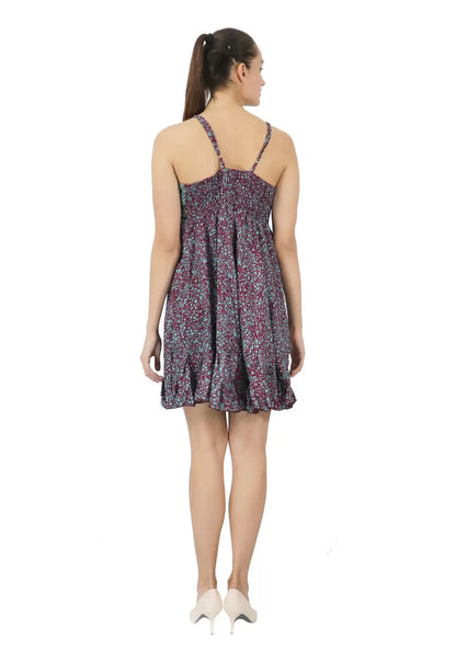 Women's Bohemian Inspired Casual Top Short Dresses in Two Sizes (P411)