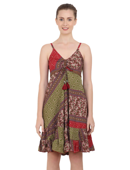 Women's Bohemian Inspired Casual Top Short Dresses in Two Sizes (P325)