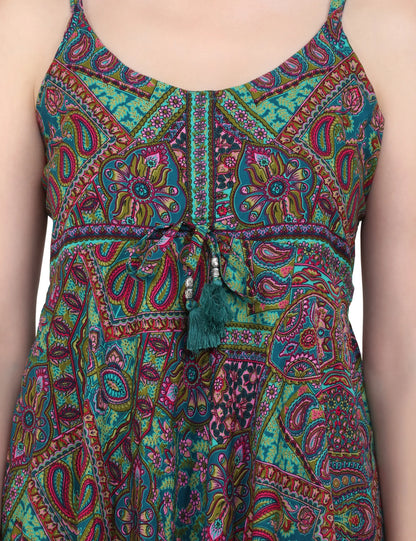 Women's Bohemian Inspired Casual Top Short Dresses in Two Sizes (P83)