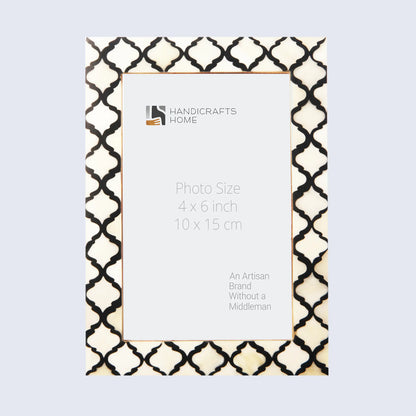 Picture Frames Moroccan Pattern Bone & Resin Inlay Collection in 27 Sizes, Black – Wholesale picture frames