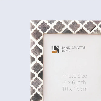 Picture Frames Moroccan Pattern Bone & Resin Inlay Collection in 27 Sizes, Grey – Wholesale picture frames