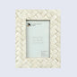 White Bone Inlay Braided Pattern Frame 4x6 & 5x7 – Wholesale picture frames