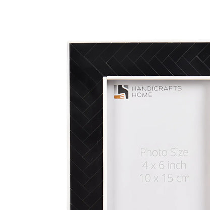 Black & White Resin Inlay Handmade Picture Frame – 4x6 & 5x7 – Wholesale picture frames