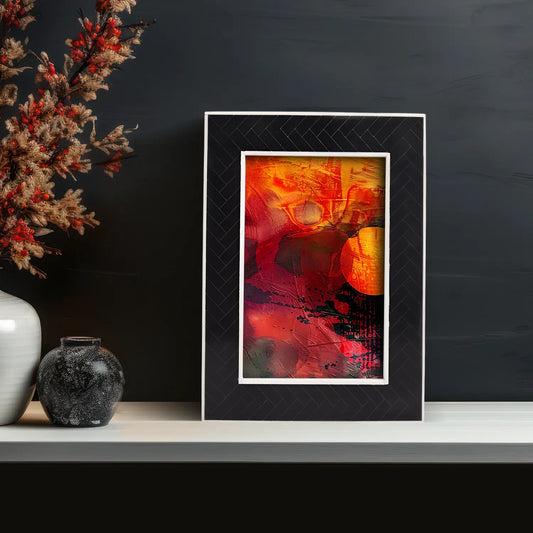 Black & White Resin Inlay Handmade Picture Frame – 4x6 & 5x7