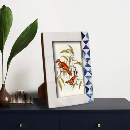 White & Blue Bone Inlay Picture Frame - 4x6 & 5x7 – Wholesale picture frames