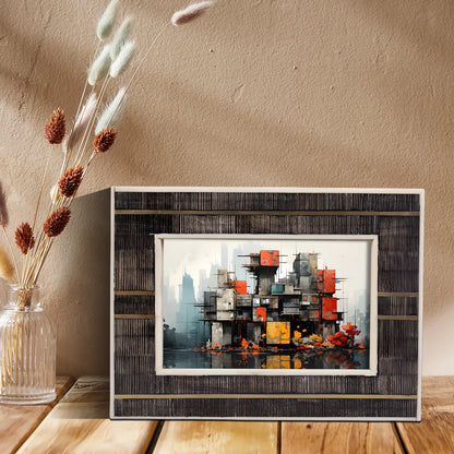 Horn Inlay & Resin Inlay Shagrin Picture Photo Frames Brown, 4x6 5x7 – Wholesale picture frames