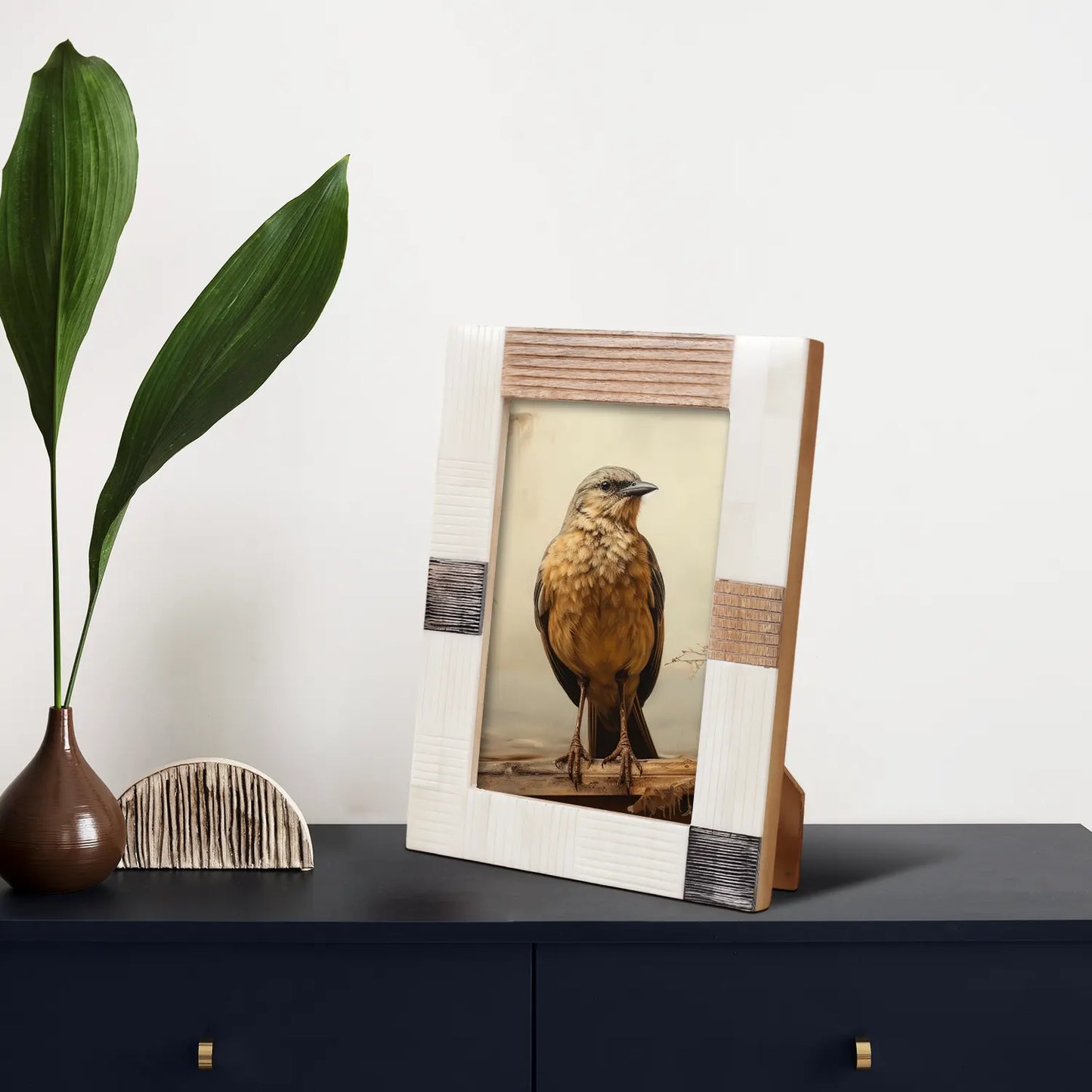 Horn, Wood & Bone Inlay Handmade Neutral Picture Frames - 4x6, 5x7 – Wholesale picture frames