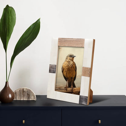 Horn, Wood & Bone Inlay Handmade Neutral Picture Frames - 4x6, 5x7 – Wholesale picture frames