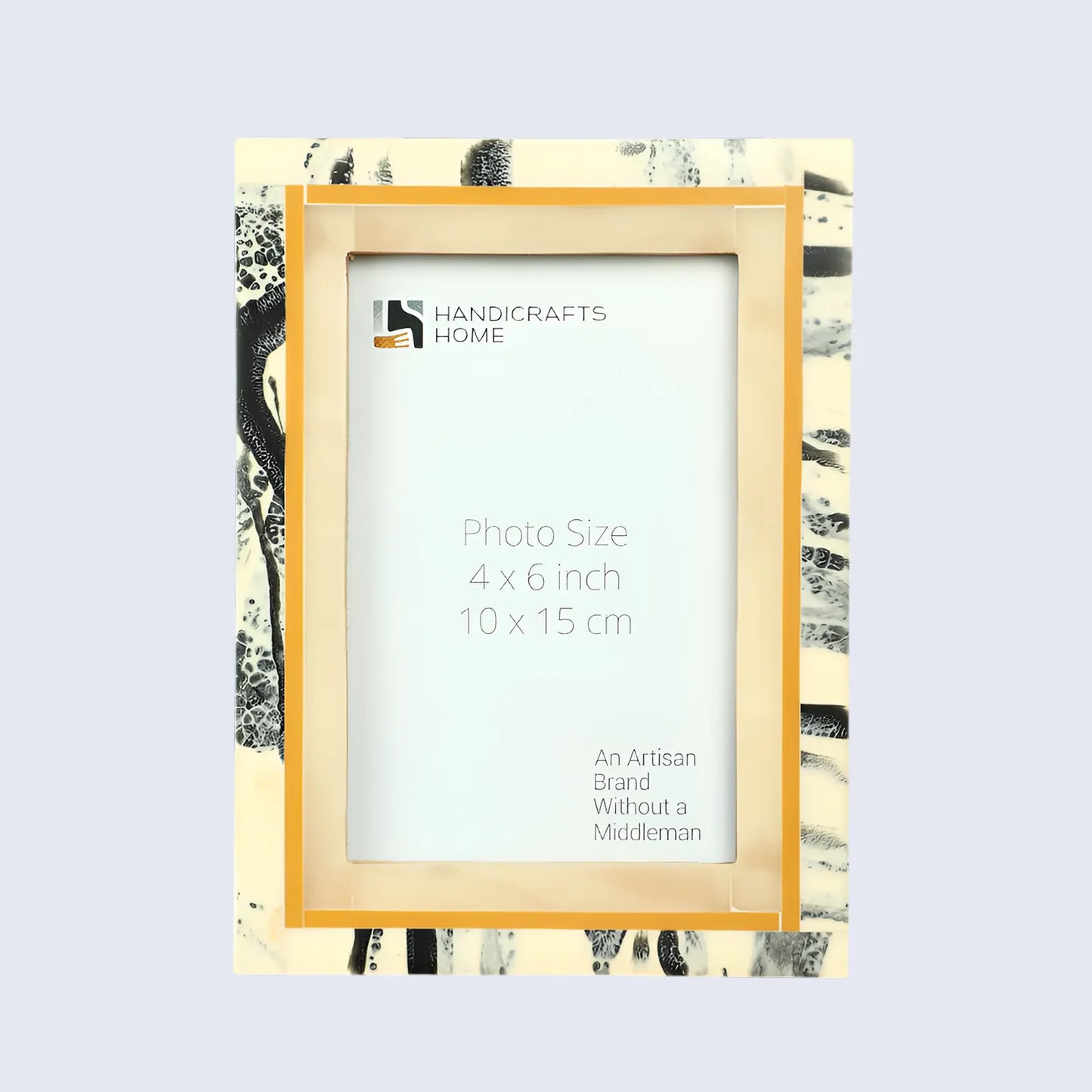 Ivory Abstract Ink Resin Inlay Picture Frame in 4x6 & 5x7 – Wholesale picture frames