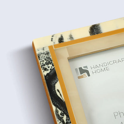 Ivory Abstract Ink Resin Inlay Picture Frame in 4x6 & 5x7 – Wholesale picture frames