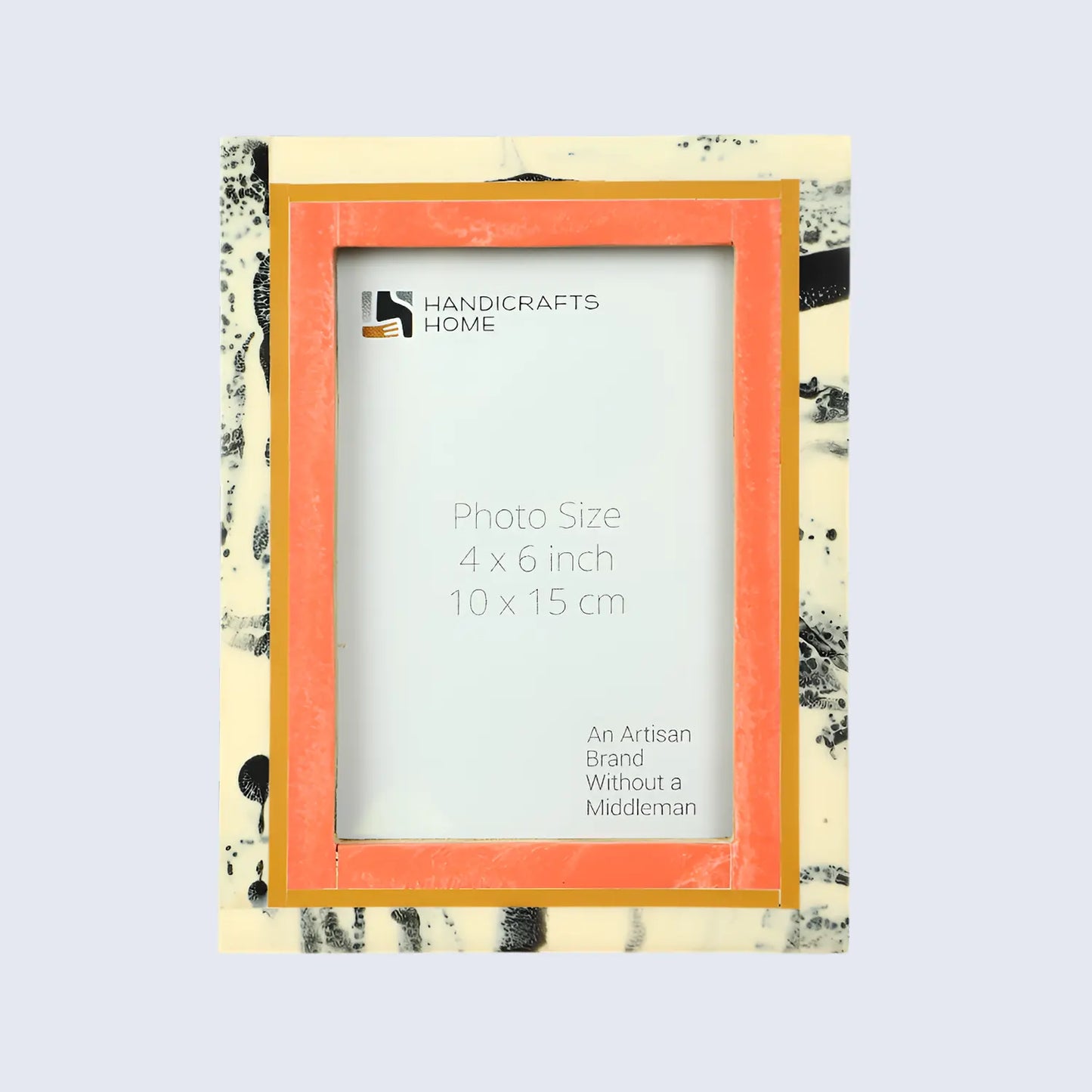 Peach Abstract Ink Resin Inlay Picture Frame in 4x6 & 5x7 – Wholesale picture frames