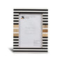 Wood & Resin Inlay Striped Picture Frame, Black & White