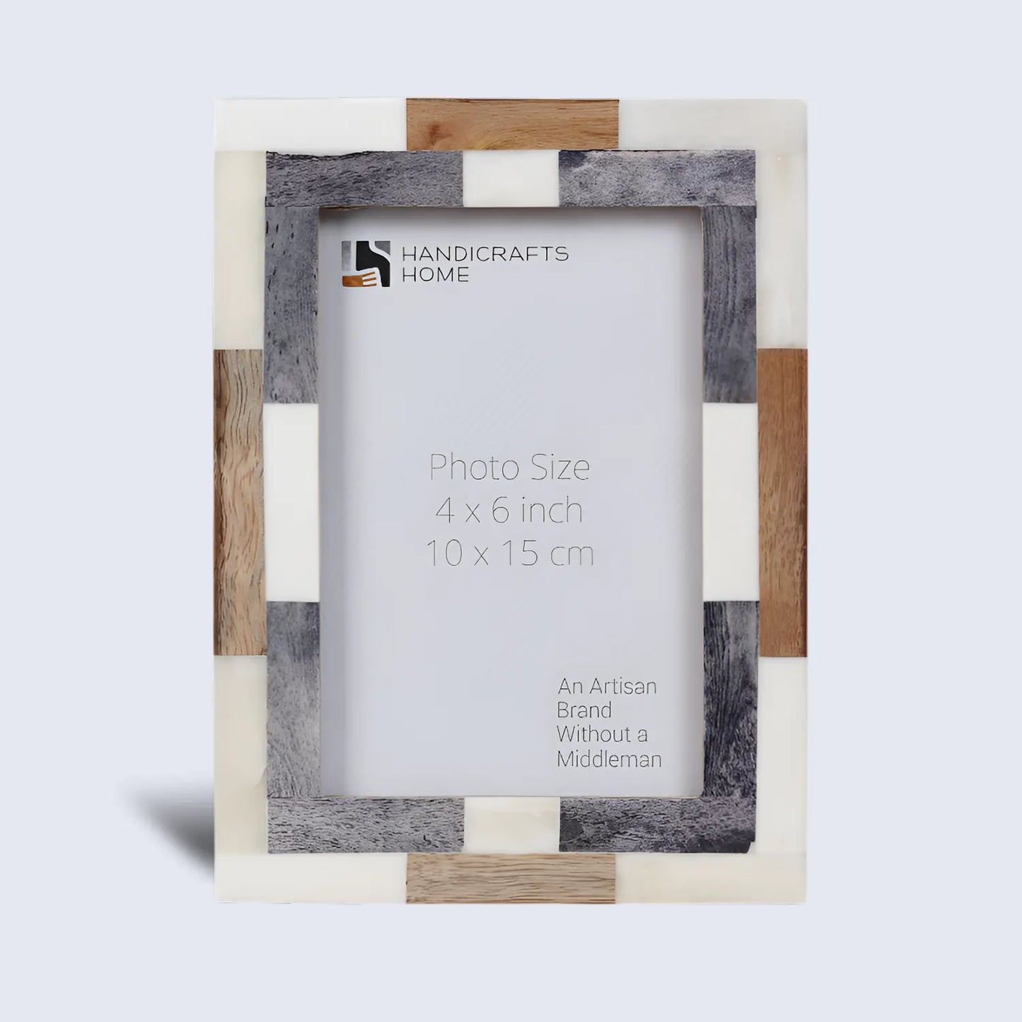 Wood & Bone Inlay Woodstrip Tile Picture Photo Frame in 4x6, 5x7 – Wholesale picture frames