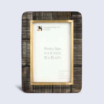 Horn Inlay Shagrin Picture Photo Frames Brown - Rounded Corners, 4x6 5x7 – Wholesale picture frames