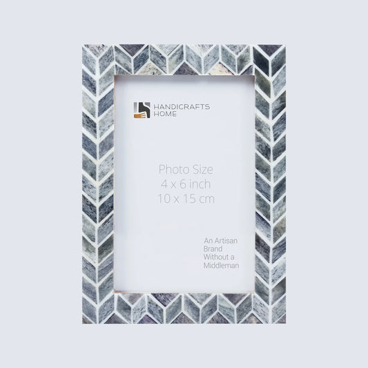 Picture Frames Artic Smoke Pattern Bone & Resin Inlay Collection in 3 Sizes