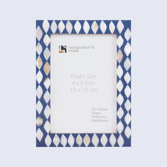 Picture Frames Avant Drops Pattern Mother of Pearl & Resin Collection in 3 Sizes