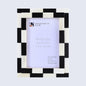Picture Frames Silhouette Shuffled Pattern Bone Inlay Collection in 3 Sizes