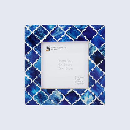 Picture Frames Moroccan Pattern Bone & Resin Inlay Collection in 27 Sizes, Blue – Wholesale picture frames