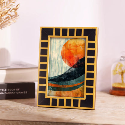 Black Square Resin Inlay Picture Frame 4x6 & 5x7 – Wholesale picture frames