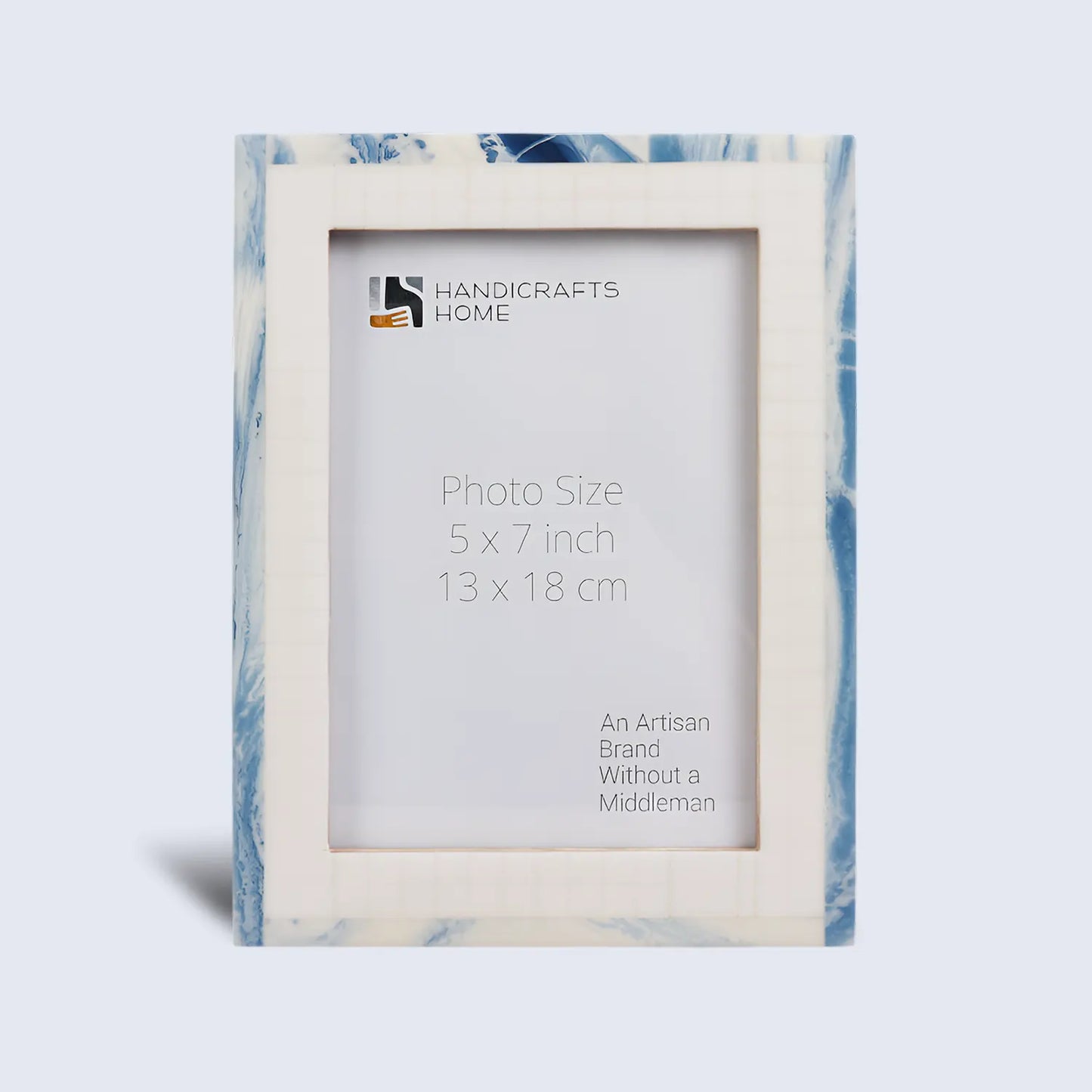 Resin Inlay Marbled pattern White & Blue Picture Frame – Wholesale picture frames