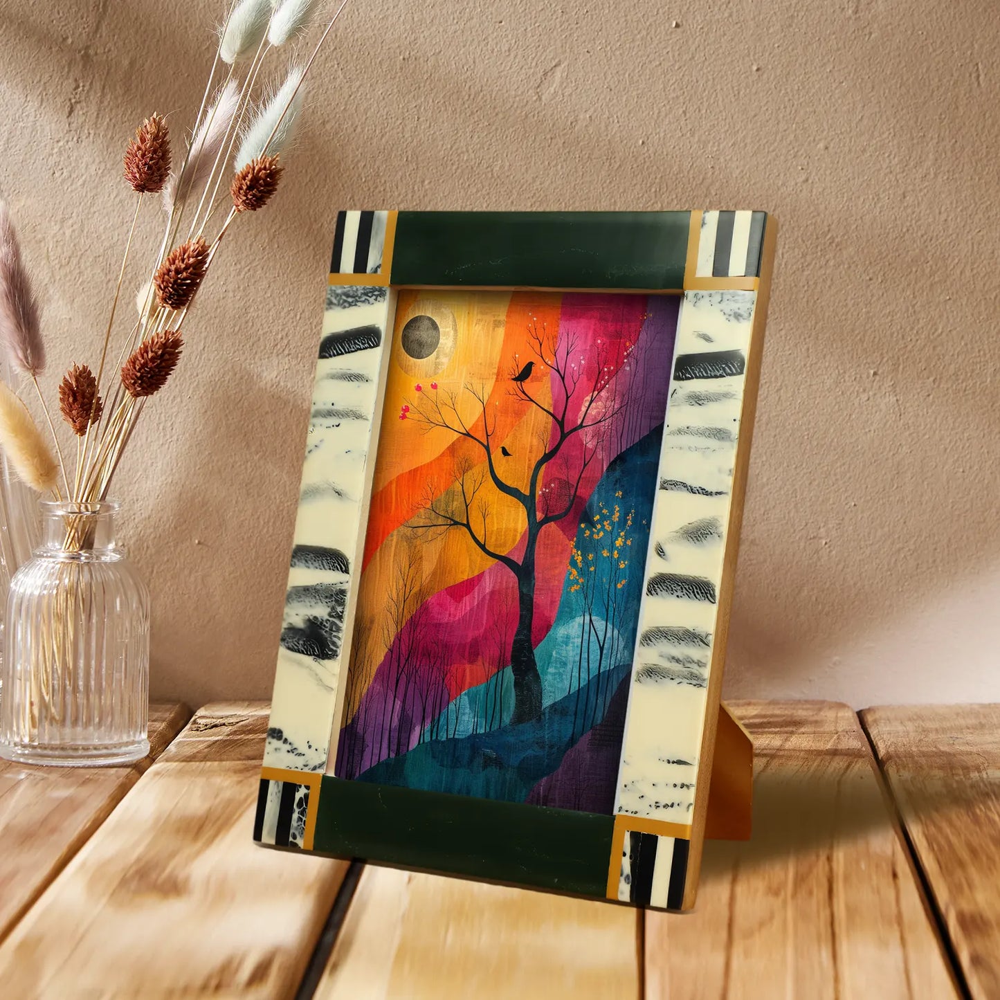 Sea Green Abstract Ink Resin Inlay Picture Frame in 4x6 & 5x7 – Wholesale picture frames