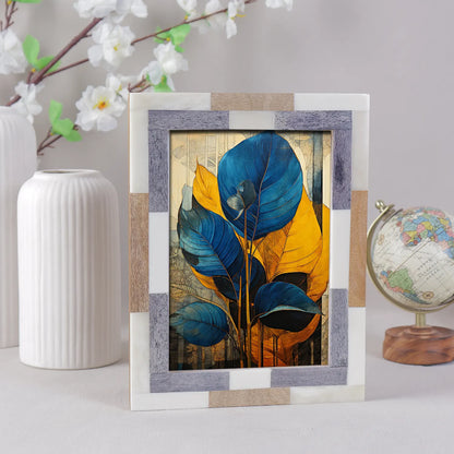 Wood & Bone Inlay Woodstrip Tile Picture Photo Frame in 4x6, 5x7 – Wholesale picture frames