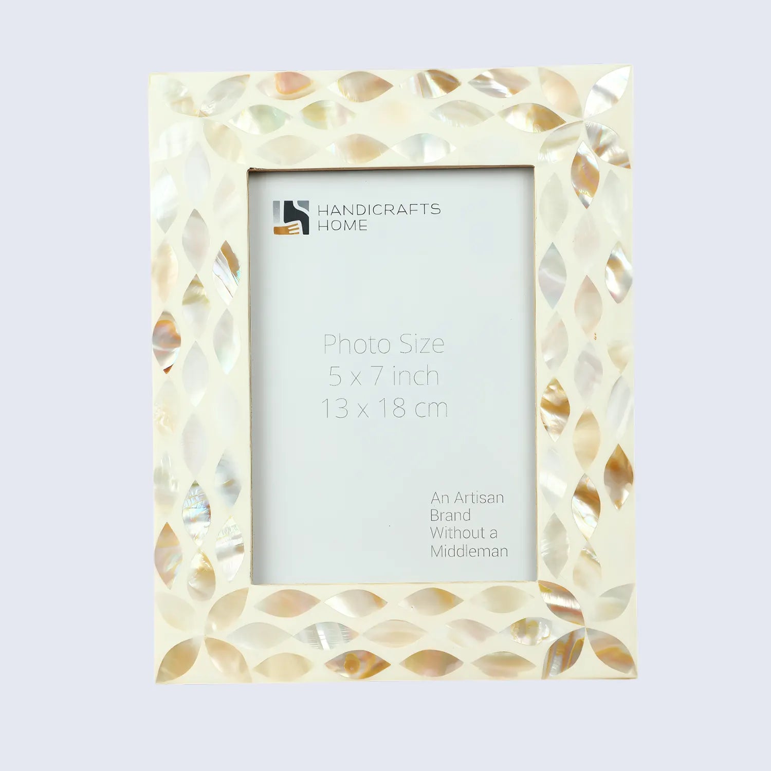 Mother of Pearl & Resin Inlay Avant Floral Picture Frame - White