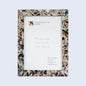 Picture Frames Rare Earth Corsica Black Pattern Resin Inlay Collection in 3 Sizes