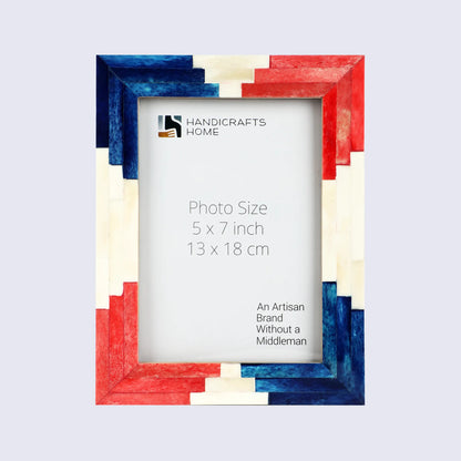Picture Frames Apache Ceremony Pattern Bone Inlay Collection in 2 Sizes