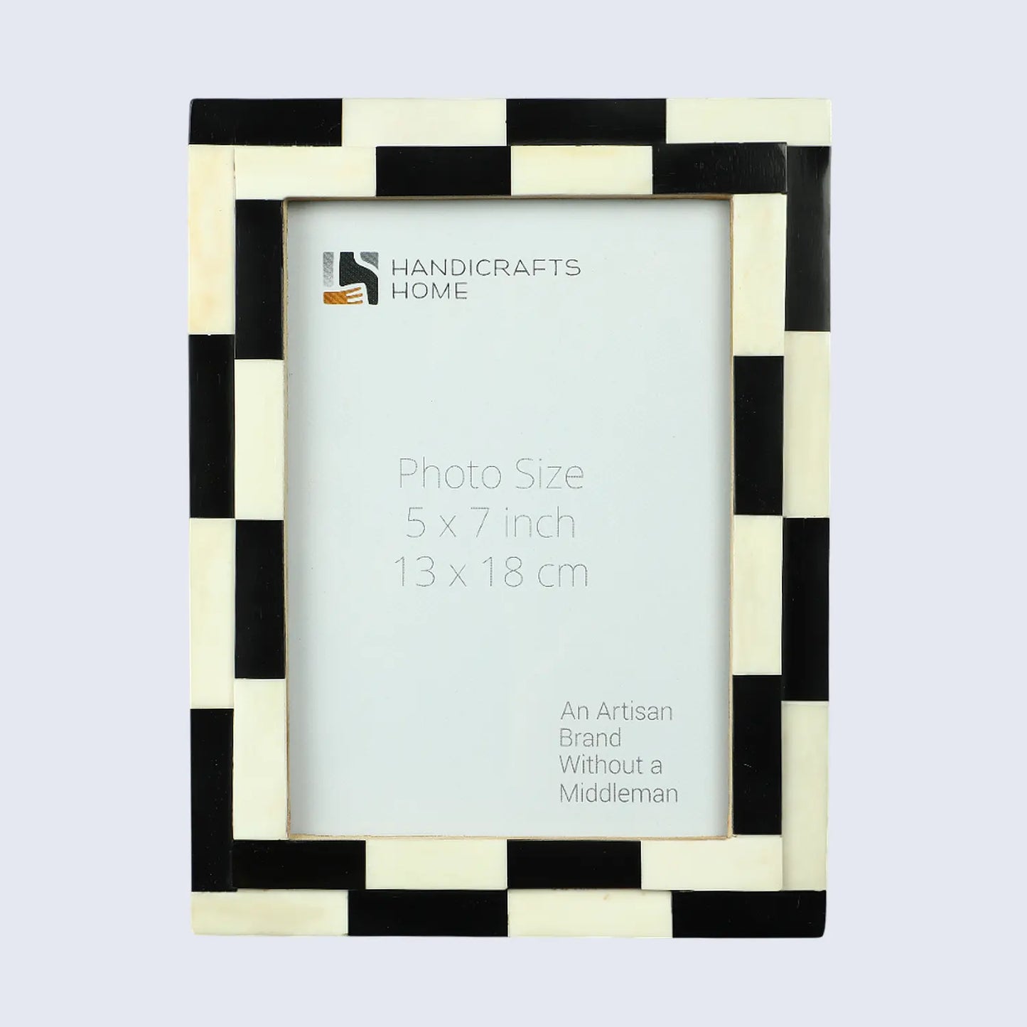 Picture Frames Silhouette Shuffled Pattern Bone Inlay Collection in 3 Sizes
