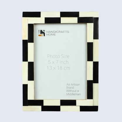 Picture Frames Silhouette Shuffled Pattern Bone Inlay Collection in 3 Sizes