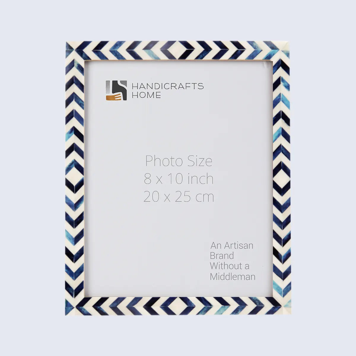 Picture Frames Taj Pattern Bone Inlay Collection in 27 Sizes, Blue