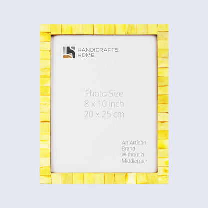 Picture Frames Classic Pattern Bone Inlay Collection in 27 Sizes, Yellow